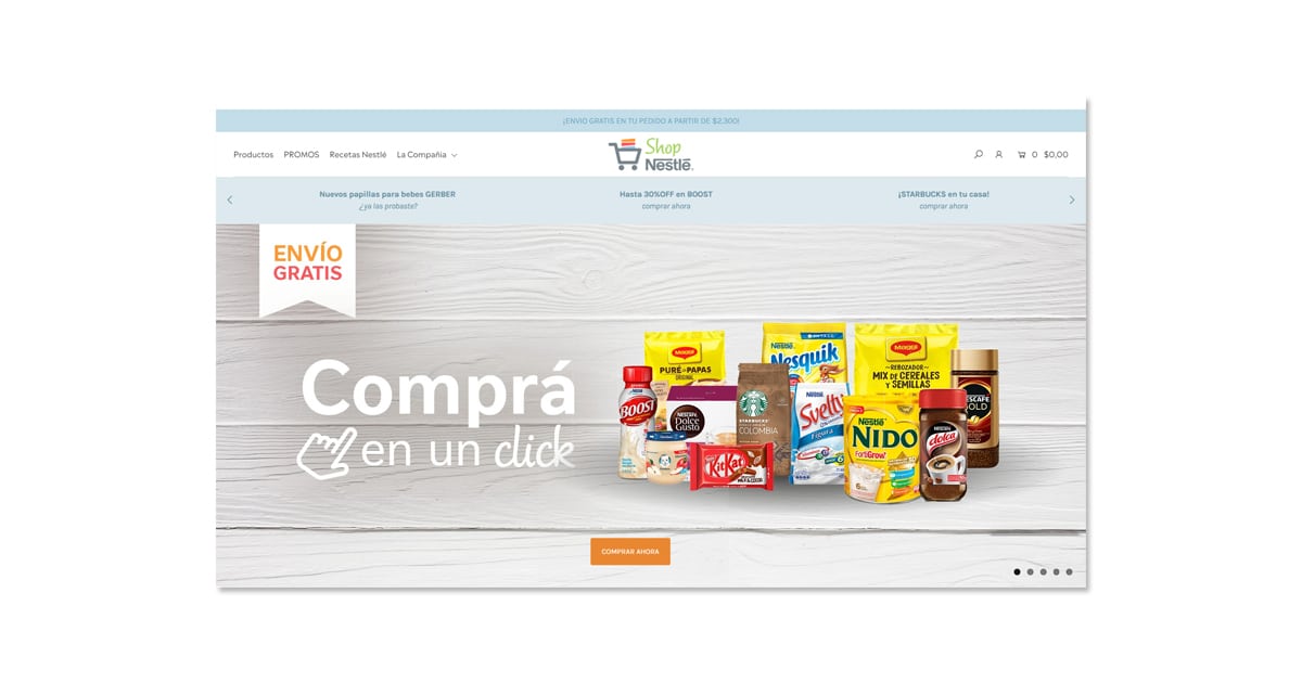 Nestle Shopifyサイト