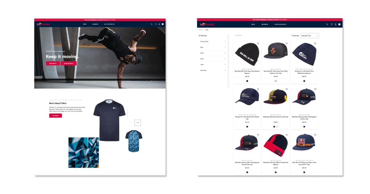 Red Bull Shopifyサイト