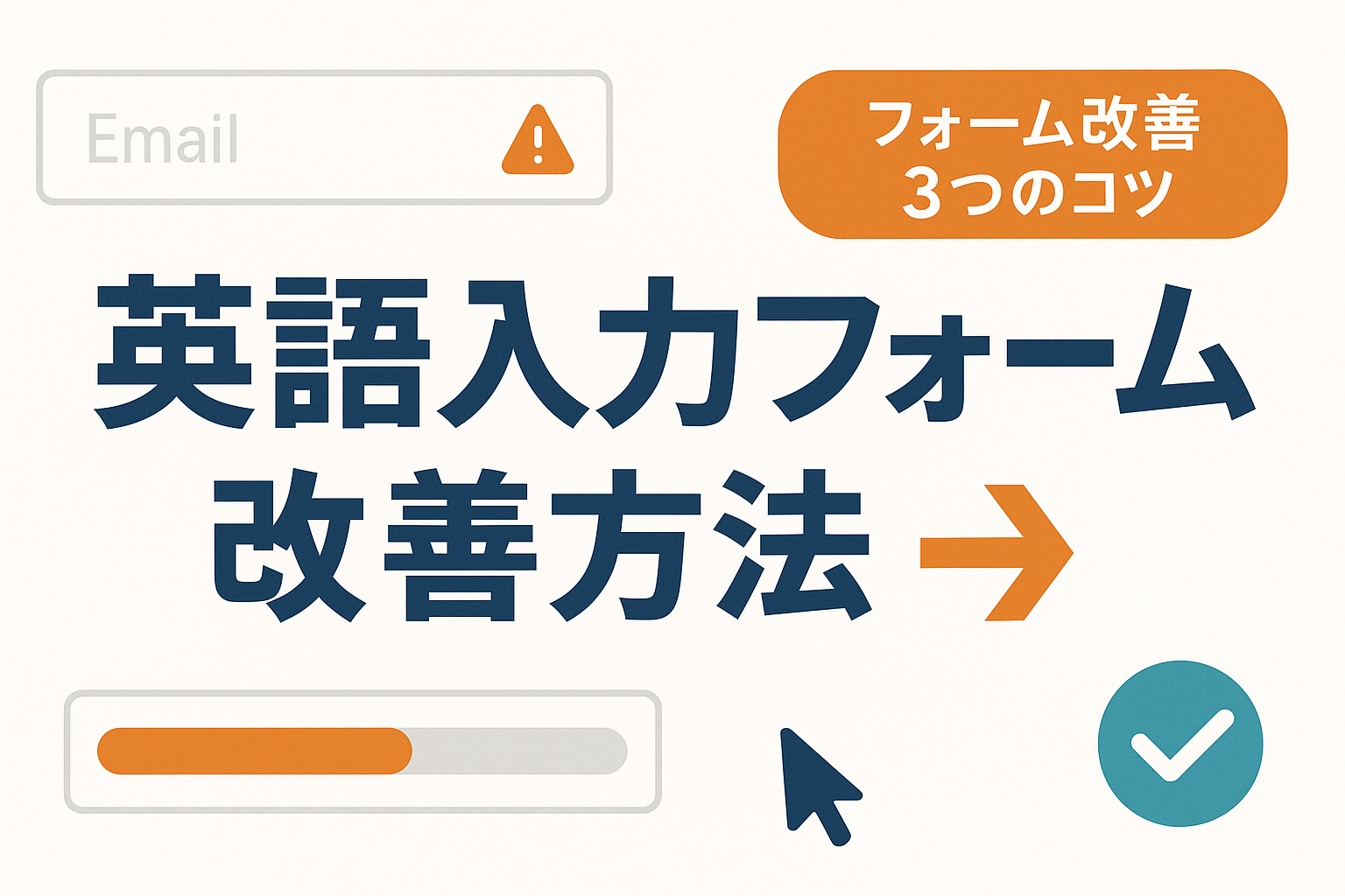 離脱させない英語入力フォームの改善方法|リアルタイムエラー表示とナビ削除で完了率が3.9%から6.8%に大幅改善!