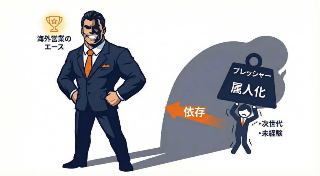 海外営業のエースの属人化は企業にとってリスクです